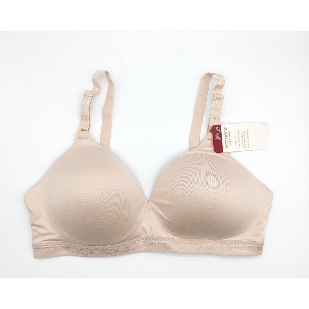 Warners Womens Blissful Benefits Wireless Lightly Lined Comfort Bra Size…